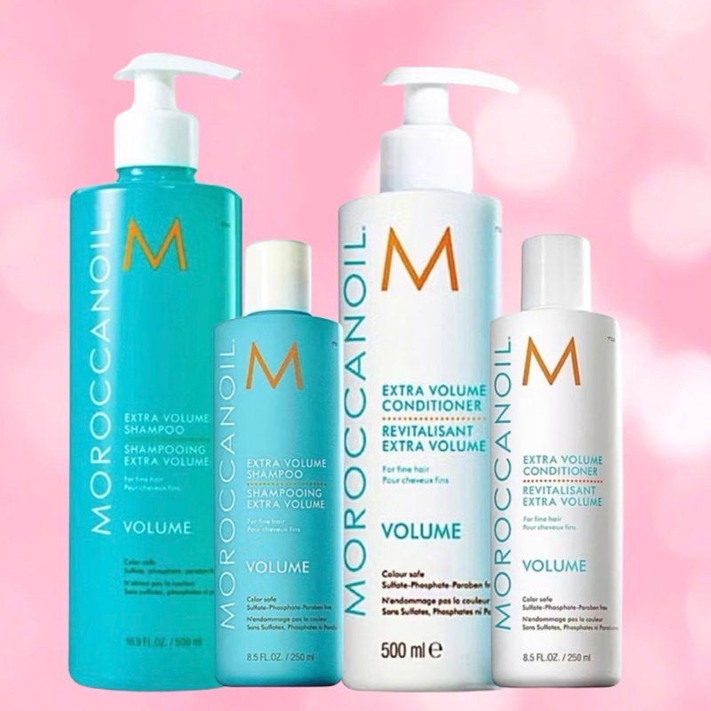 MOROCCANOIL VOLUME แชมพู ครีมนวดผม 250 500 ML. สำหรับผมเส้นเล็กลีบแบน ให้ดูหนาเพิ่มวอลุ่มให้เส้นผม ไม่มีฟอสเฟตและพาราเบน