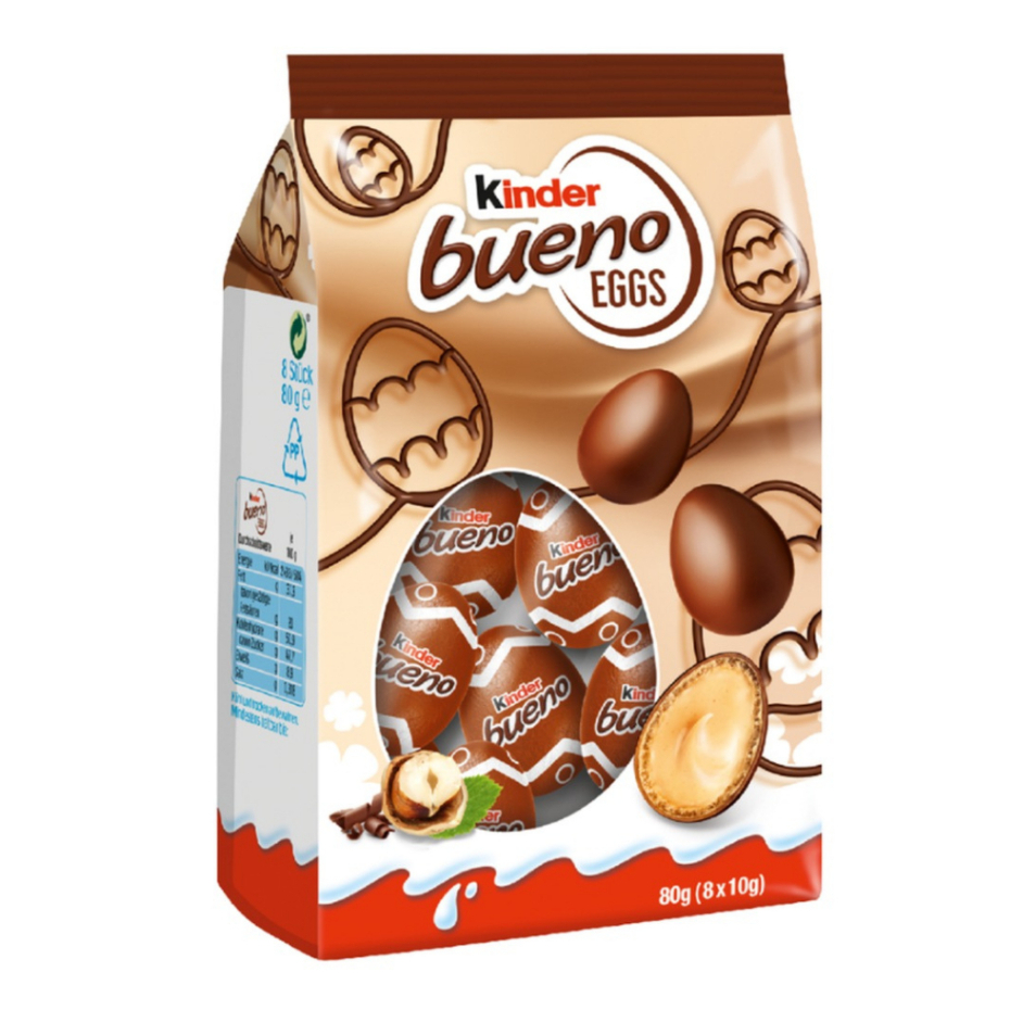 Kinder Bueno Eggs 1 ห่อ มี 8 ลูก น้ำหนัก 80 กรัม E.20/10/25