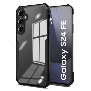 เคสขอบดำ หลังใส HHL สำหรับ For Samsung A37 A57 A07 A17 A06 A16 A15 A05 A05S A26 A36 A56 A25 A35 A55 AS23FE S24FE