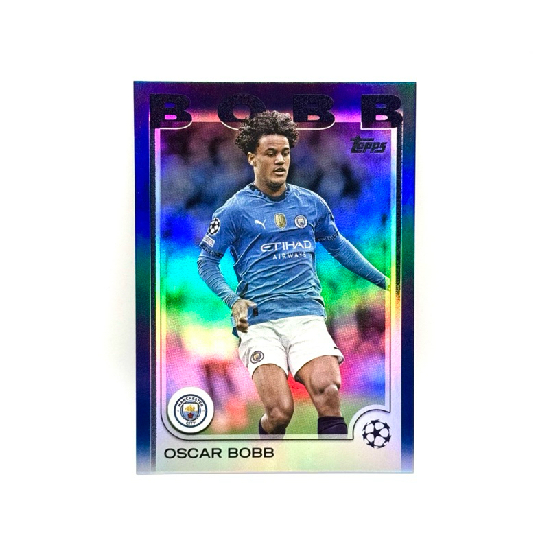 Topps UCC 24/25 Oscar Bobb Manchester City /275 Navy Blue
