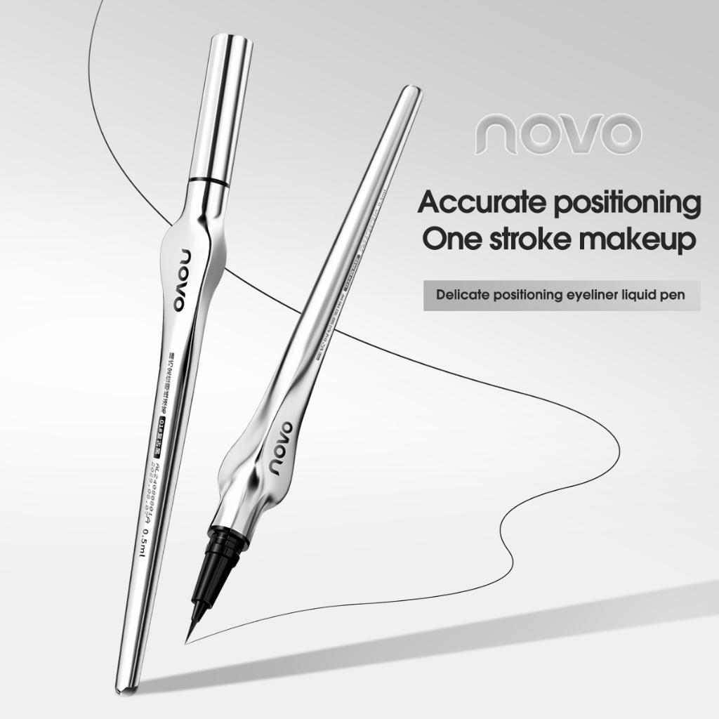 6453 (ใหม่/แท้) NOVO eyeliner อายไลเนอร์ ขนาด 0.1 มิล สีชัด เส้นคม ติดทน กันน้ำ กันเหงื่อ