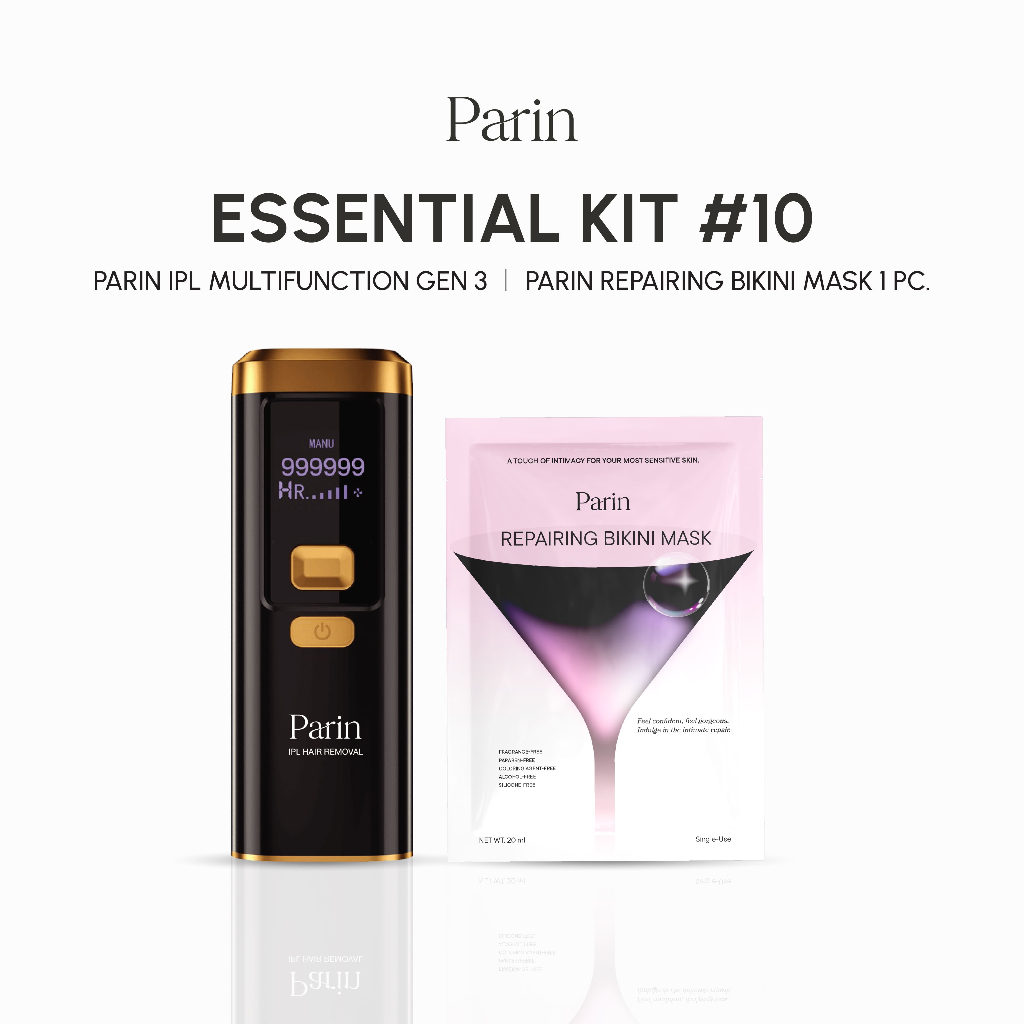 Parin Essential Kit #10 คู่หู DUO ดูแลจุดซ่อนเร้น IPL GEN 3 & Bikini Mask มาสก์น้องสาว ลดตุ่มหนังไก่ ชะลอการเกิดของขน