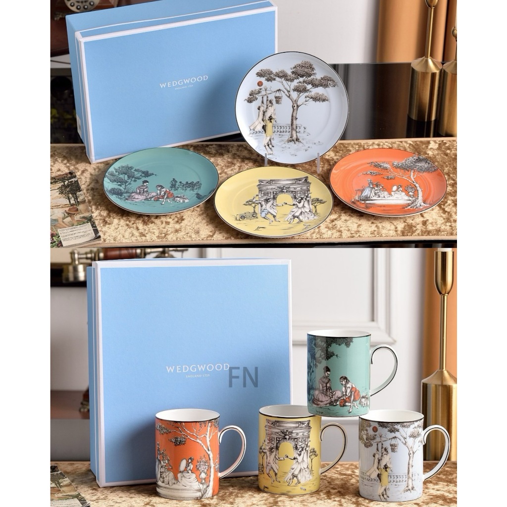 WEDGWOOD Sheila Bridges bone china dining plate 4-piece set, mug 4-piece set