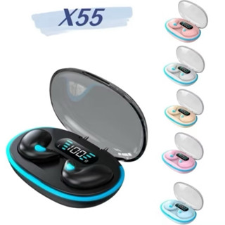 X55หูฟังไร้สายนอนบลูทูธ TWS จอแสดงผล LED หูฟัง Build-In Mic …