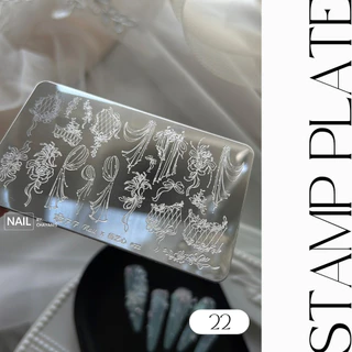 แผ่นปั๊ม เพลตปั๊ม Stamp Plate สำหรับปั๊มลายเล็บ