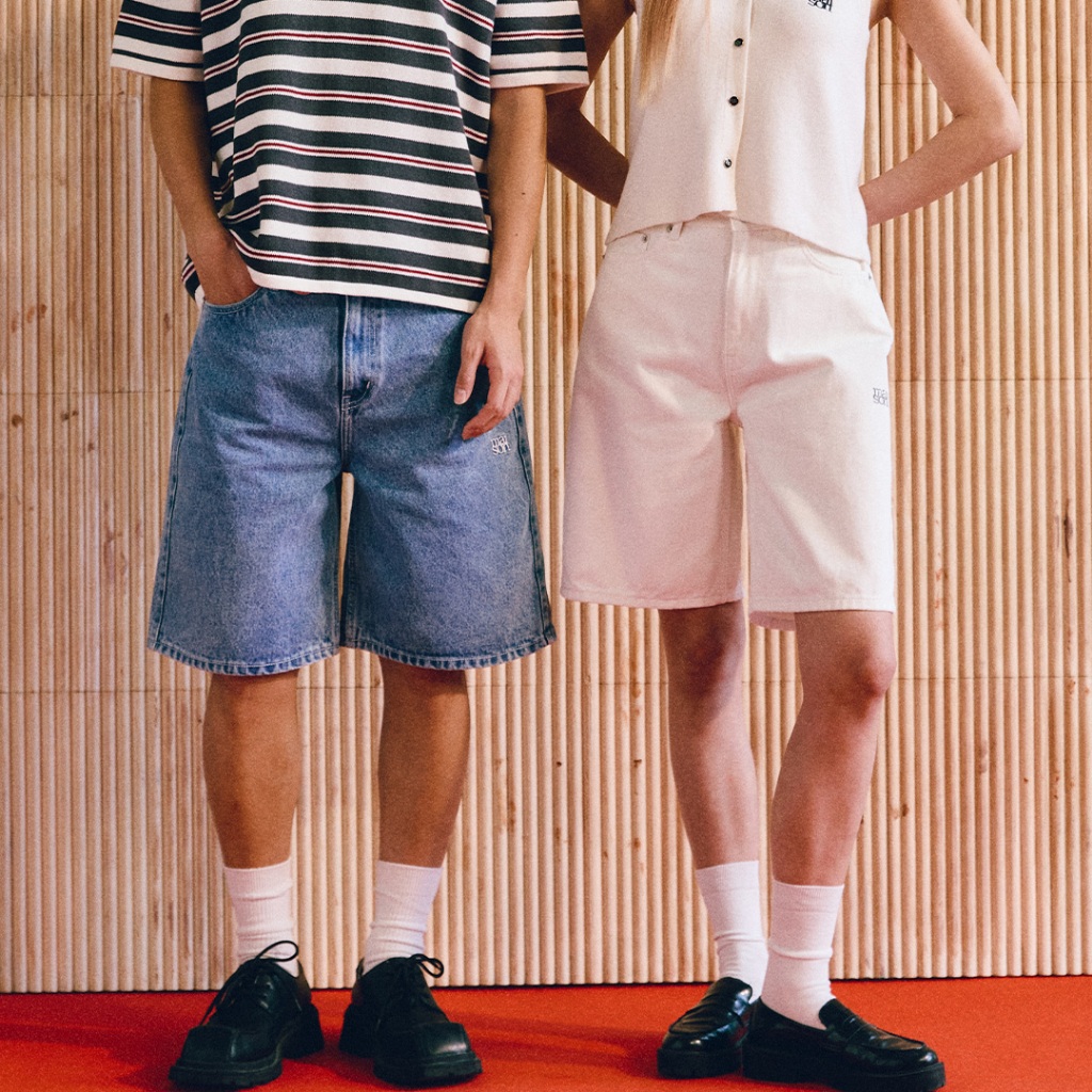 maison KEEPS | Cali Jorts | Unisex | กางเกงยีนส์ขาสั้น ความยาวเหนือเข่าหรือระดับเข่า