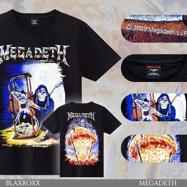 BLAXROXX | Megadeth | [MGD007-1] |เสื้อยืดคอกลม แขนสั้น | สกรีนลายคมชัด ไม่หลุดลอก | Cotton100%