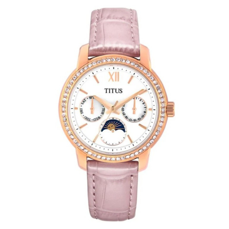 Solvil et Titus (โซวิล เอ ติตัส) นาฬิกาผู้หญิง Devot ควอตซ์ สายหนัง ตัวเรือน 34.5 มม. (W06-03263)