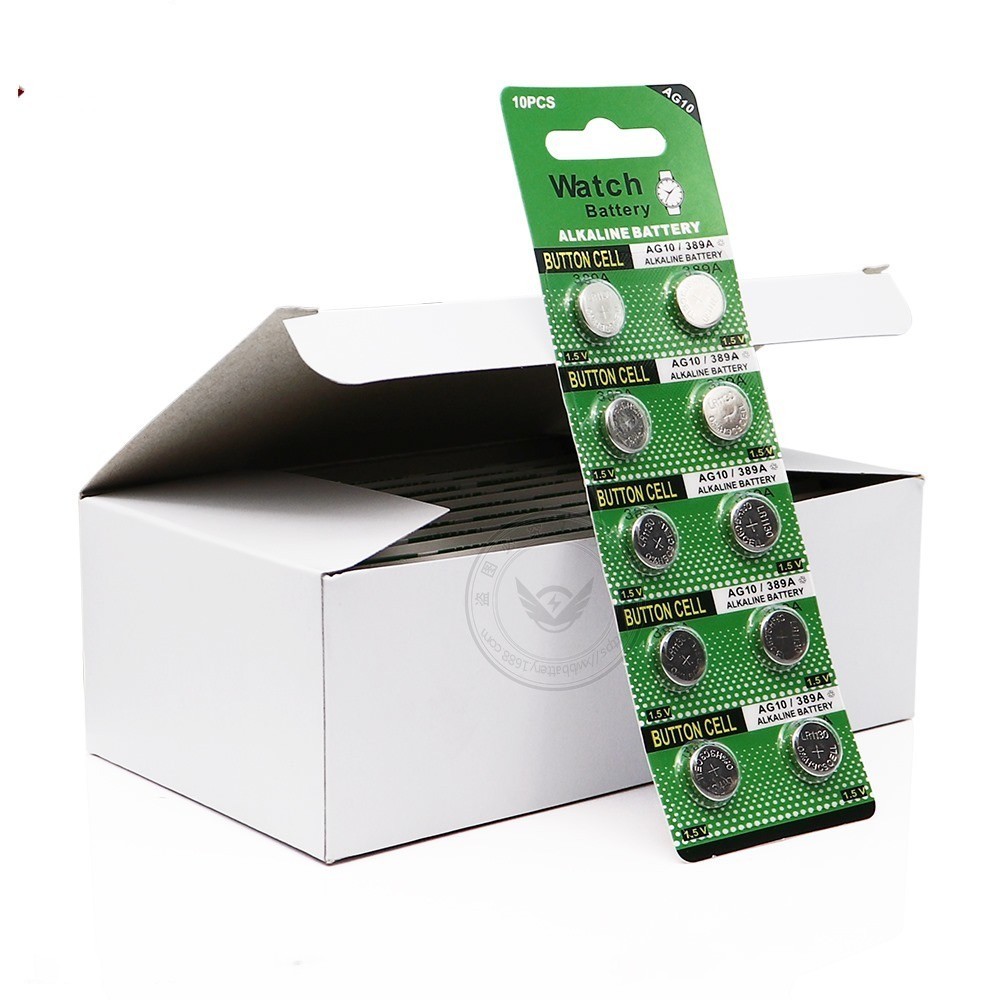 ถ่าน LR1130/189/389/390/SR1130/LR54/L1131Alkaline 1.5V แท้100% จำหน่ายยกแผง มี10ก้อน(ถ่านกระดุมใช้งา