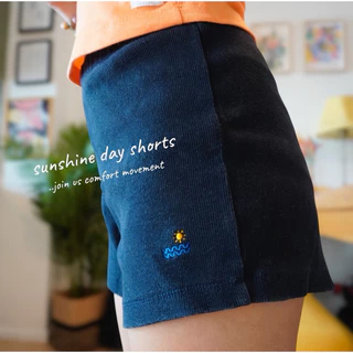 กางเกงขาสั้น เอวสูง ปักลาย 🌞 the sunshine day shorts - efo.club