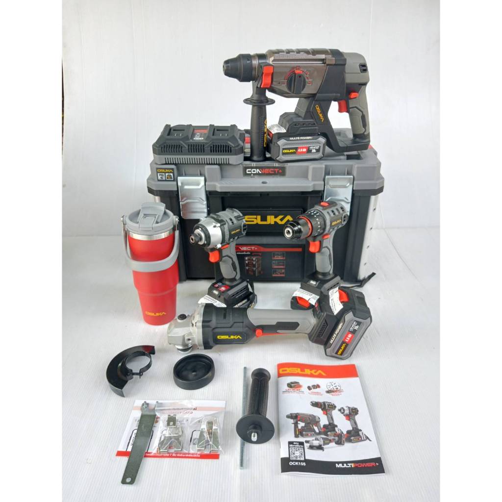 OSUKA Combo ช่างไฟ 01 รุ่น OCK155-D2M2 สว่านกระแทก รูปที่ 8