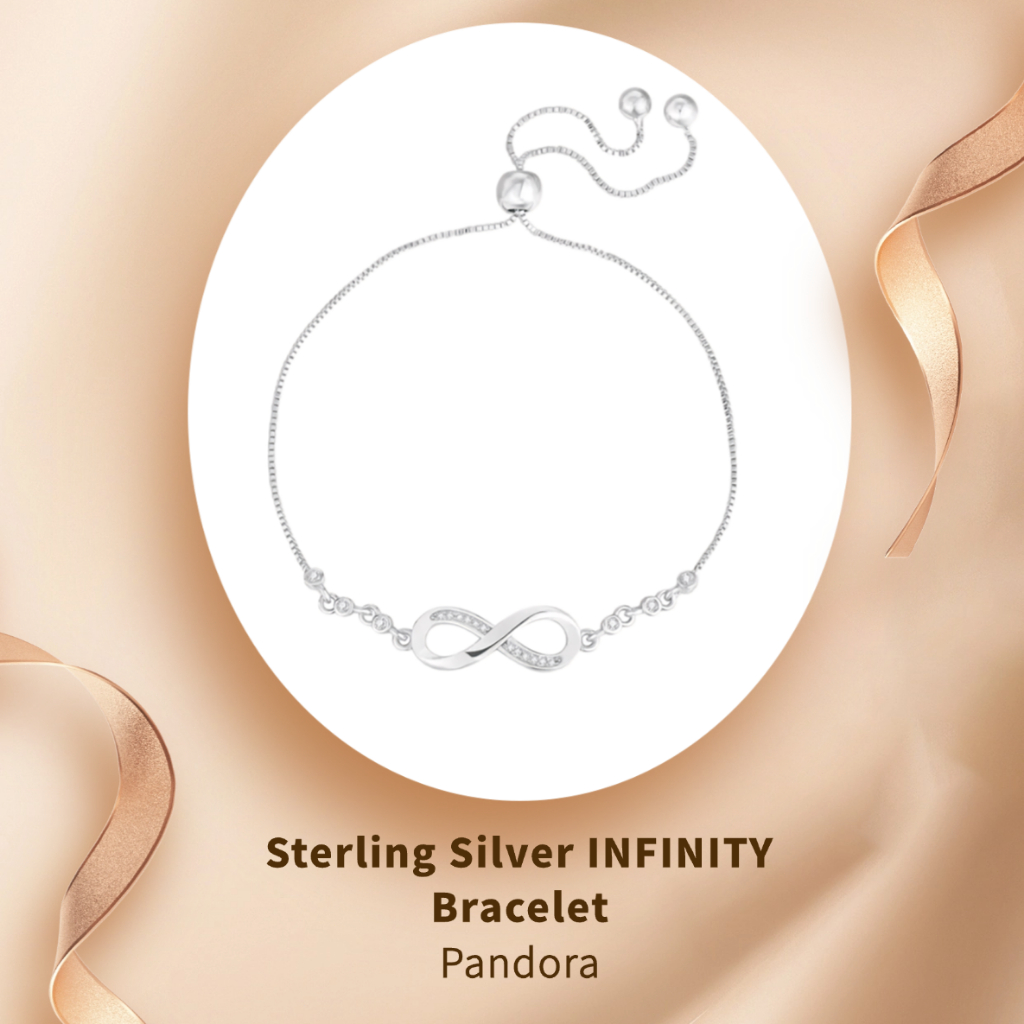 💎💎[ส่งจากกรุงเทพ]Pandora กำไลมุก Sterling Silver INFINITY Bracelet กำไลข้อมือเงิน 925 ของแท้ 100%💎💎