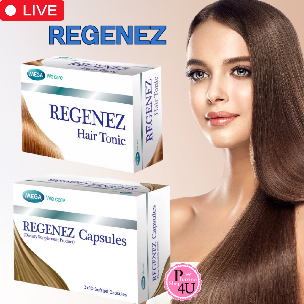 Mega we care Regenez Hair Tonic Spray แบบฉีด / REGENEZ Capsules แบบกิน รีจีเนซ แฮร์  #L1