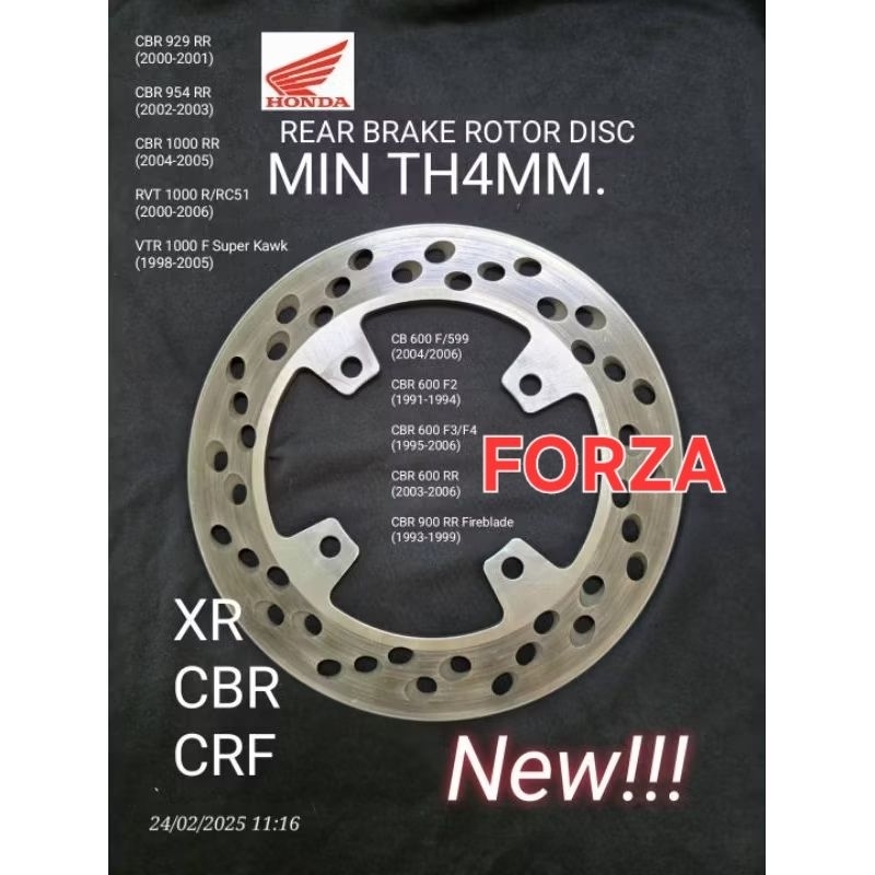 สินค้านำเข้า: จานดิสเบรค Honda CBR XR CRF FORZA : DISC BRAKE รุ่นเจาะรูตรง  รุ่นเจาะรูเอียง