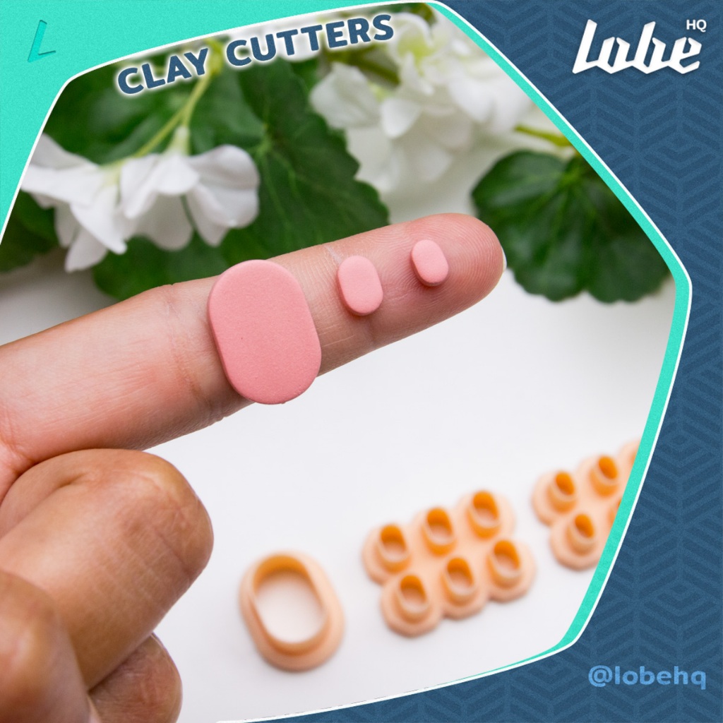 Lobehq Polymer Clay Cutter Oval Shape A / พิมพ์กดดินโพลิเมอร์รูปทรงวงรี