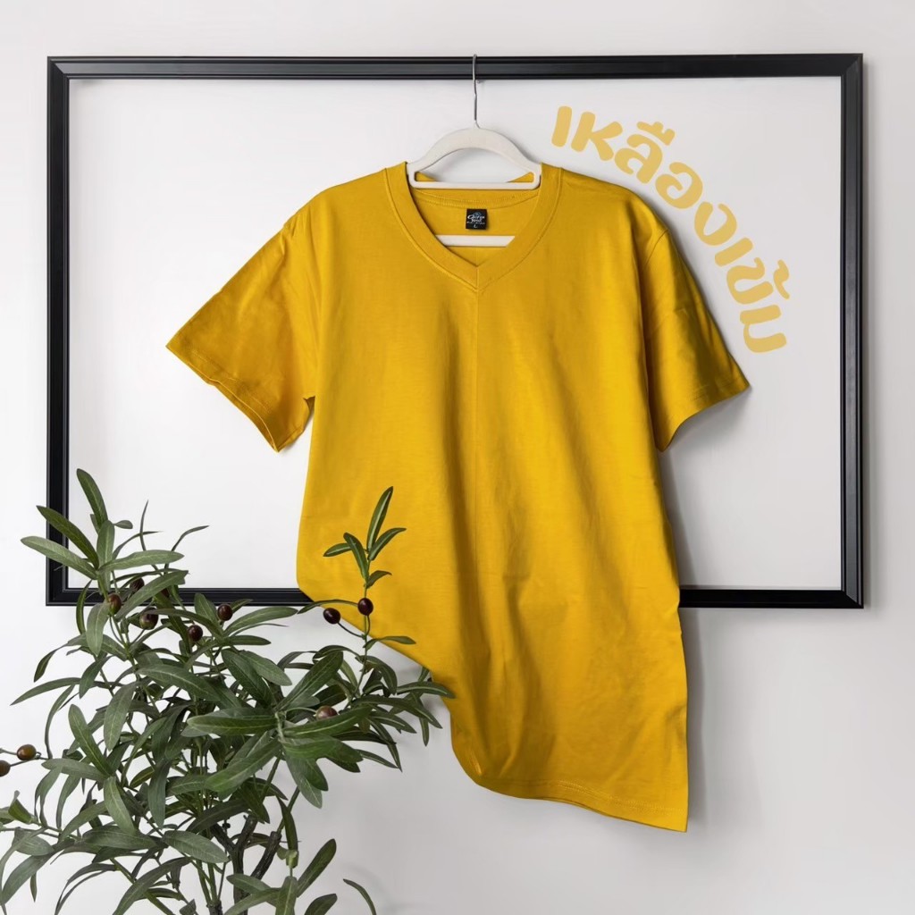 MEMORY เสื้อยืดคอตตอน เสื้อยืดคอกลม สีเหลืองเข้ม รูปที่ 8