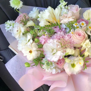 กระดาษห่อช่อดอกไม้ กระดาษฝ้ายสีพื้น ขนาด 48*48cm 28 แผ่น/แพ็ค สําหรับตกแต่งเทศกาล หรือห่อช่อดอกไม้