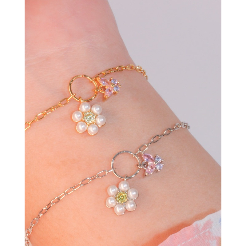 thelucy Freesia & butterfly bracelet