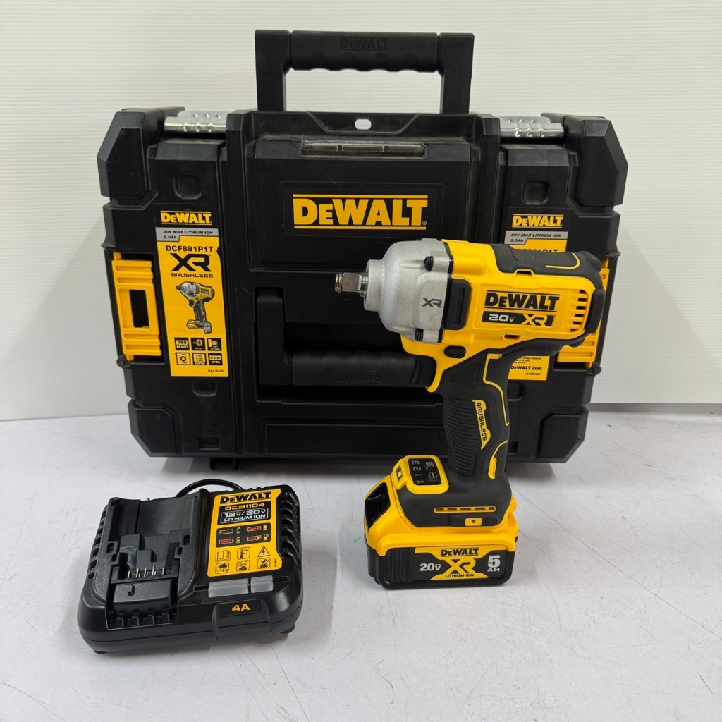 DEWALT บล็อกกระแทกไร้สาย 4 หุน 20V DCF891P1T-B1  DCF891N-B1 812 Nm. รับประกันศูนย์ 3 ปี