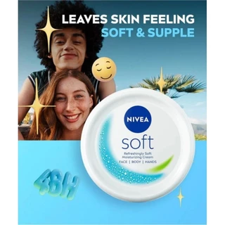 พร้อมส่ง/นำเข้า NIVEA Soft Moisturising Cream Vegan Formula 200 ml.