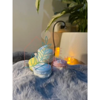 เทียนมาการองสุดน่ารัก สีพาสเทล หอมหวานสำหรับตกแต่งบ้าน เทียนหอม เทียนตกแต่ง
