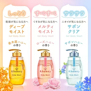 &honey Gel Body Wash - Moisturizing Skin Care ขวด 500ml ถุงเติม 440 ml