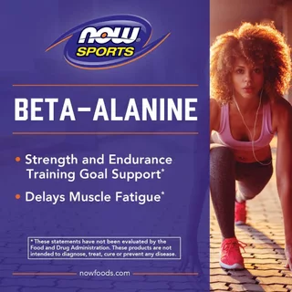 NOW Sports Beta-Alanine 120 Capsules ช่วยเพิ่มความทนทานในการออกกำลังกาย for Muscular Endurance & Fatigue Delay
