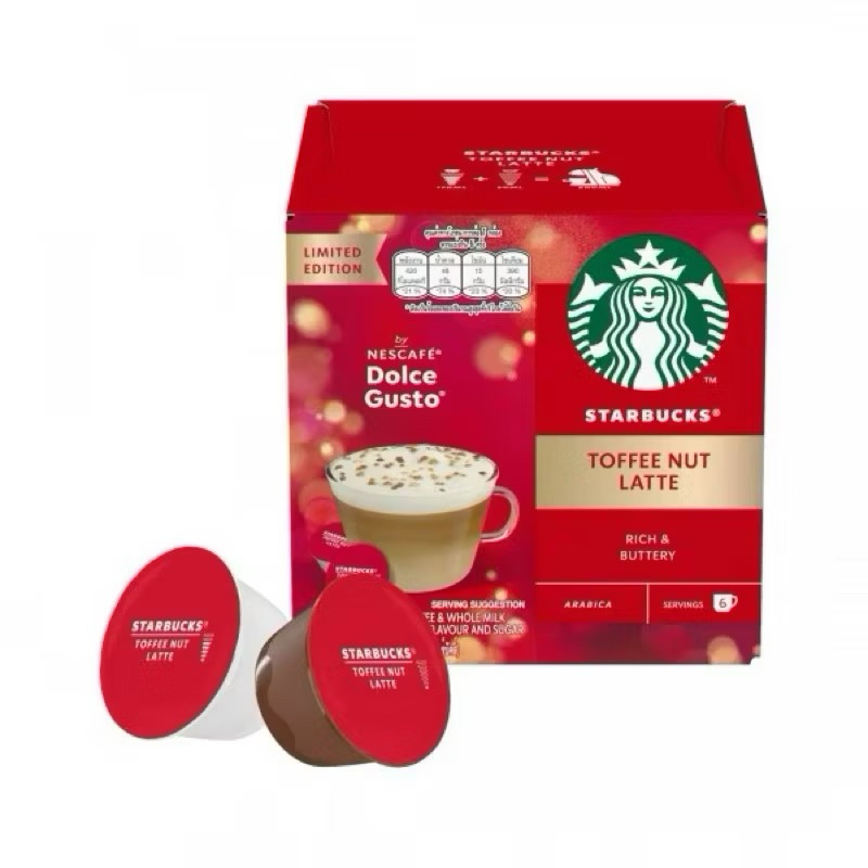STARBUCKS TOFFEE NUT LATTE BY NESCAFE DOLCE GUSTO ❗️พร้อมส่ง✨