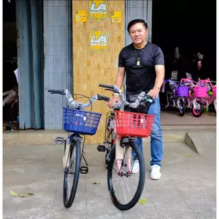 จักรยานแม่บ้าน 24 นิ้ว แฮนด์ตรง MTB REVOBIKEจานเลื้อยทนทาน รถจักรยานจ่ายตลาด