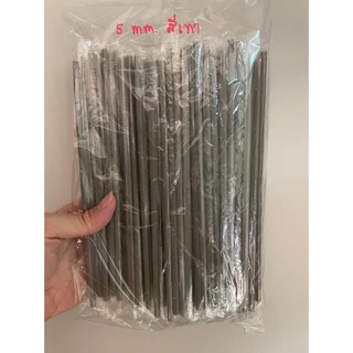 [หลอดตรง5มิล-200] หลอดตรงห่อฟิล์ม ขนาด 5 มิล มีให้เลือกสีแดง น้ำเงิน เทา และ เขแพ๊คละ 100 เส้น มี 2 แพ๊ค (รวม 200 เส้น)