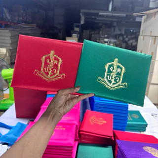 Butterfly🎓ปกประกาศ ปกวุฒิบัตร ปกผ้าไหมเทียมขนาด A5/A4 พร้อมพิมพ์โลโก้ 🎓