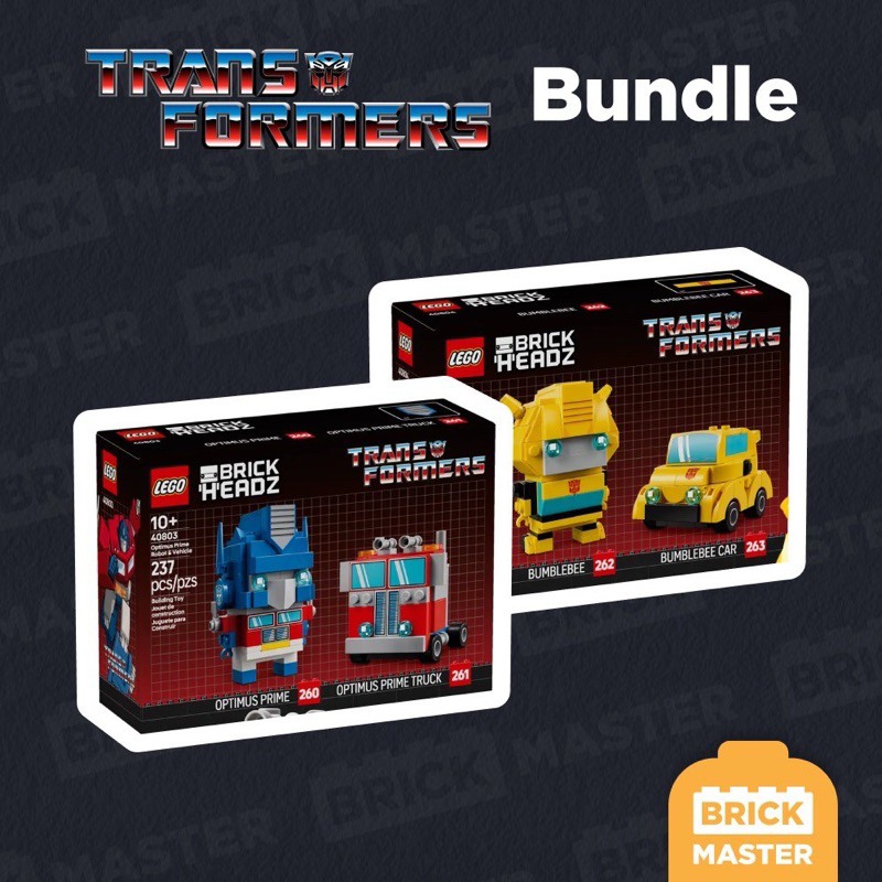 Lego Bundle Set : Optimus Prime+Bumble Bee Brickheadz (40803+40804)