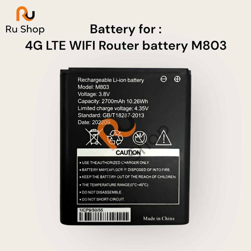 แบตเตอรี่ M803 B803 B9011 A610 A630 LT600 M10-E A8+ 4G LTE WIFI Router battery M803 2700mAh