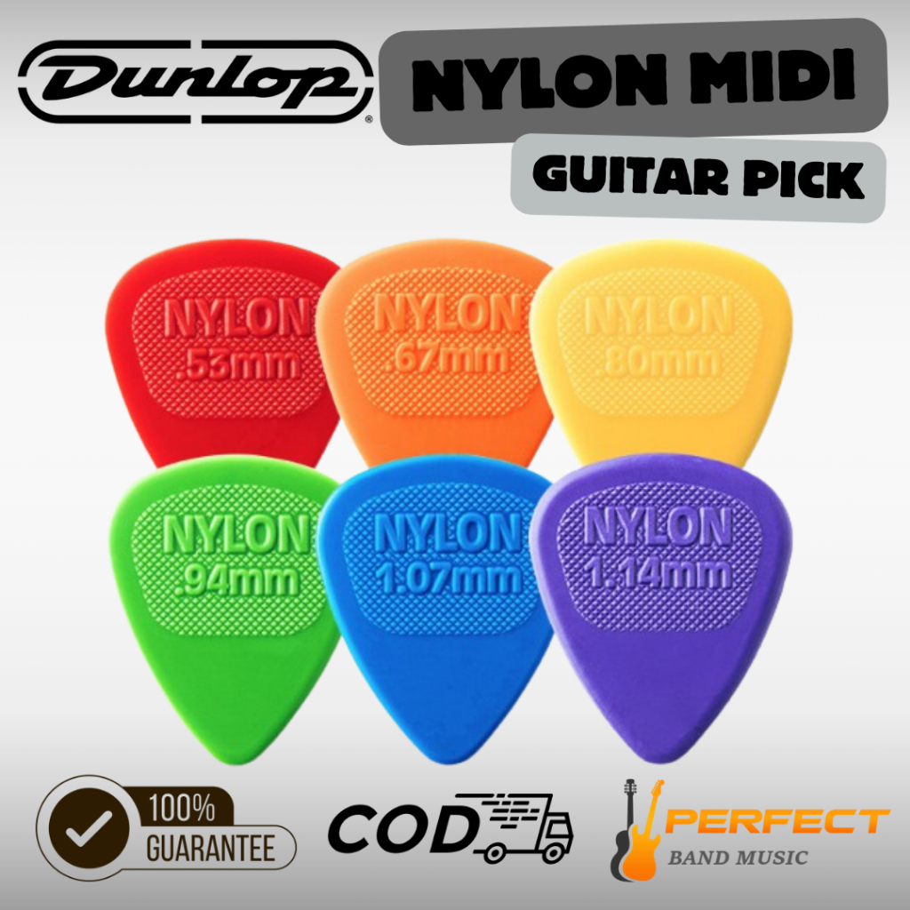ปิ๊กกีตาร์ Jim Dunlop NYLON MIDI Guitar Pick