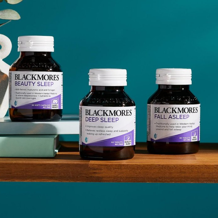 Blackmores Sleep ช่วยเรื่องการนอนหลับ เพื่อการนอนหลับ หลับสบาย คลายเครียด ปรับคลื่นสมอง ไม่ตื่นกลางดึก