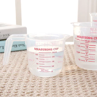 ถ้วยตวงพลาสติก เหยือกตวงพลาสติก สเกลแดง 250/500/1000ml