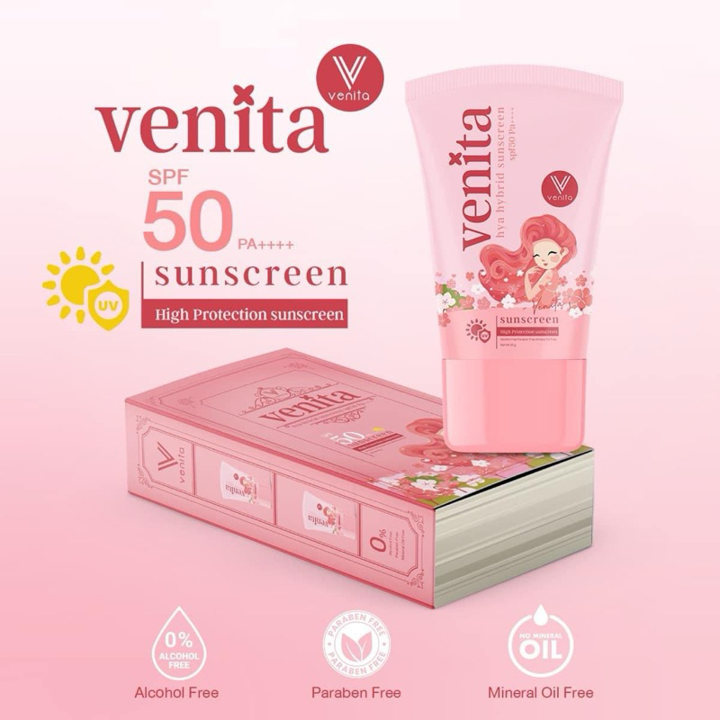 VENITAกันแดดเวนิต้านผิวหน้าฉ่ำเงา Spf50pa+++ 1หลอด