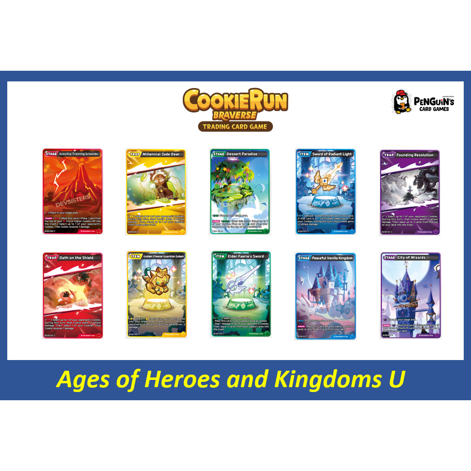 [Cookie Run Tcg] Cookie Run Braverse Booster Box [Ages of Heroes and Kingdoms] BS3+BS4 (Eng ver.) rarity U