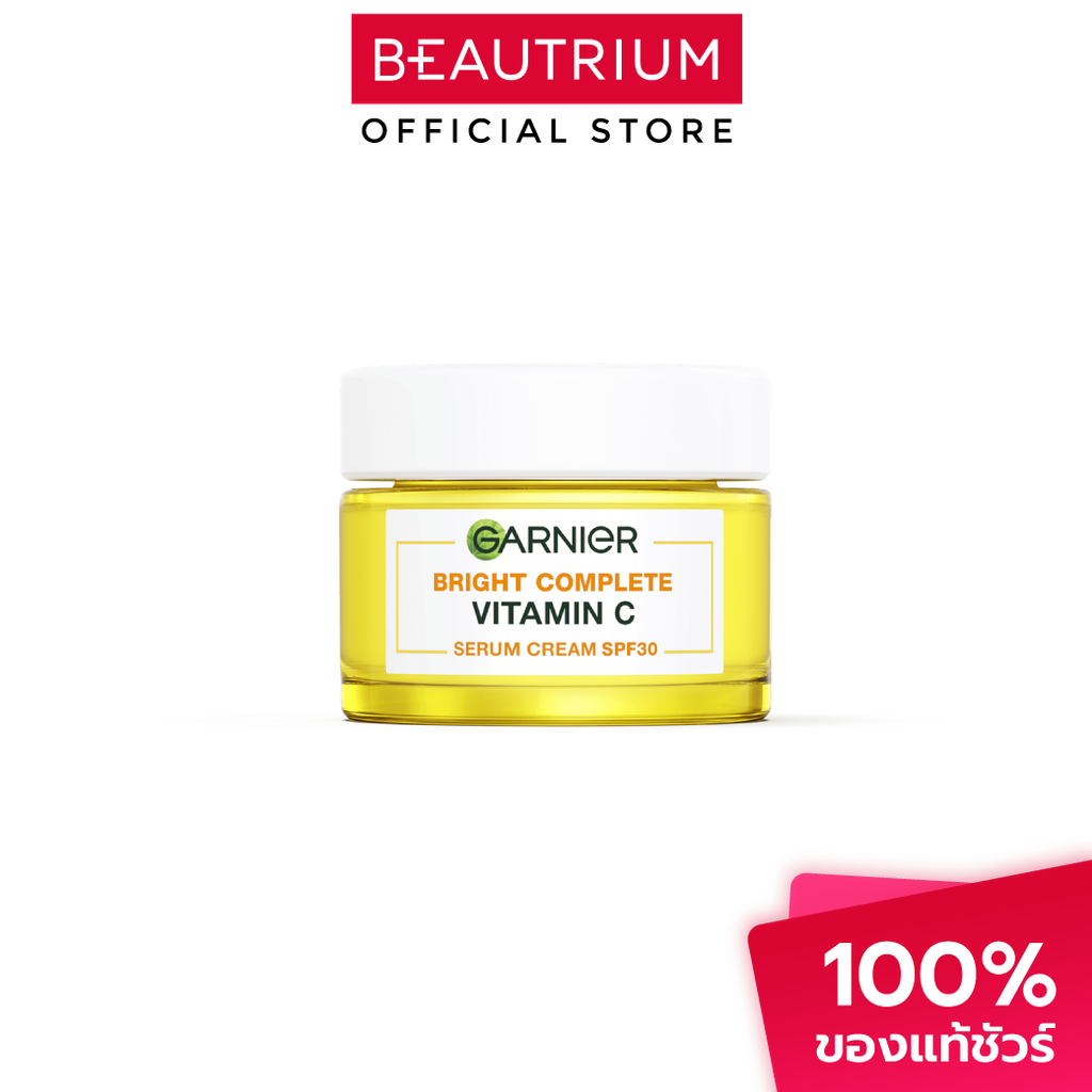 GARNIER Skin Naturals Bright Complete Vitamin C Serum Cream SPF30 PA+++ เซรั่มบำ
