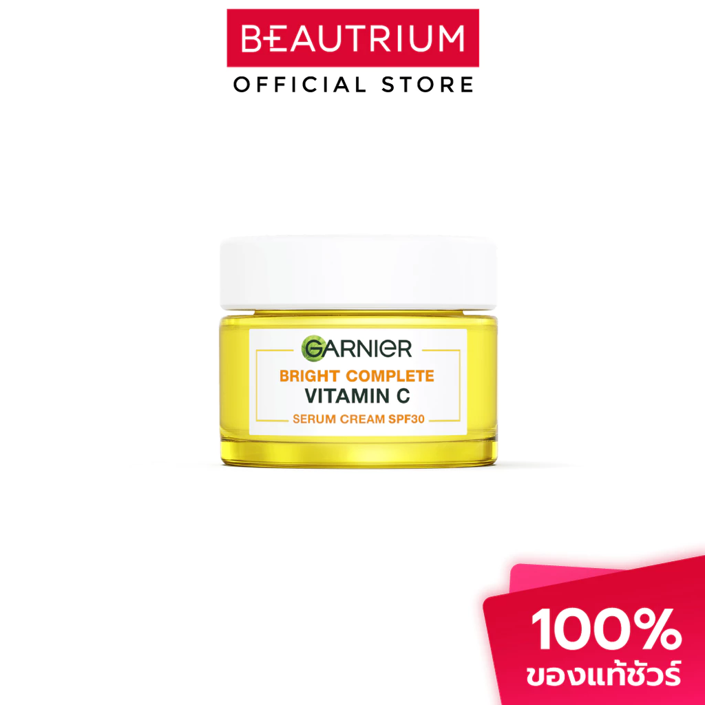 GARNIER Skin Naturals Bright Complete Vitamin C Serum Cream SPF30 PA+++ เซรั่มบำรุงผิวหน้า 50ml