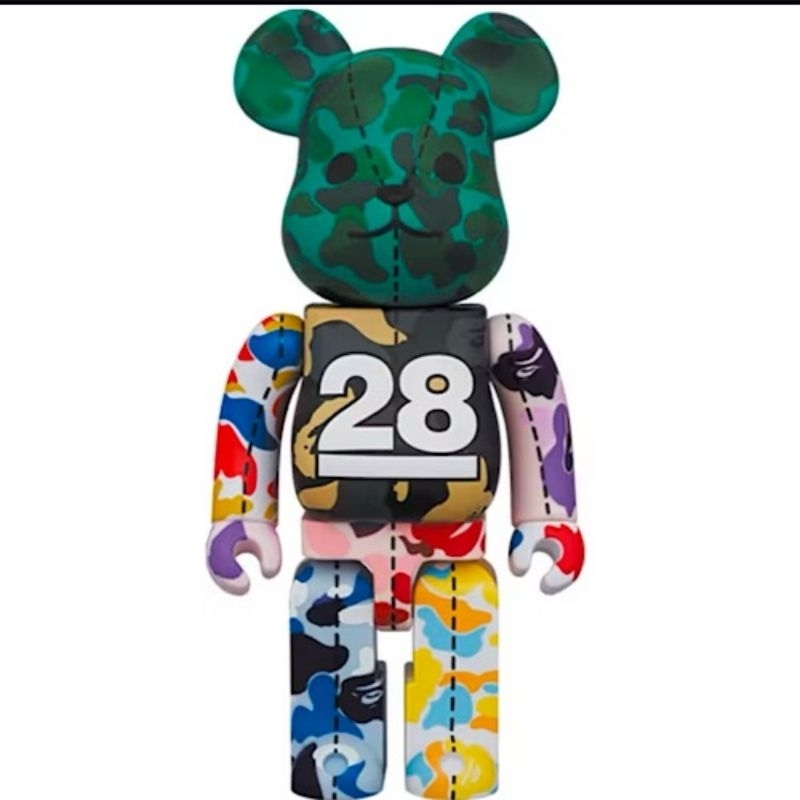 NEW !!!Bearbrick x BAPE 28th Anniversary Camo #4 400%