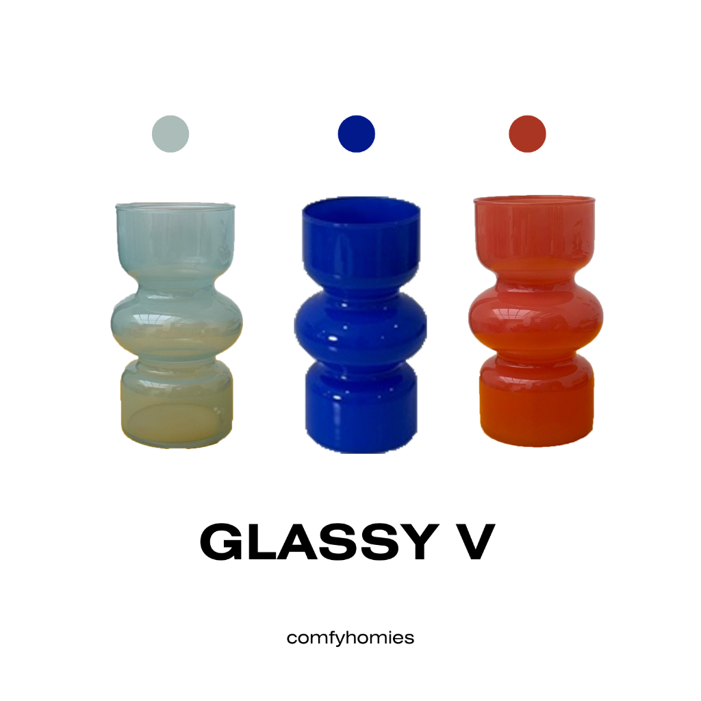 พร้อมส่ง ✨แจกัน GLASSY V/comfyhomies