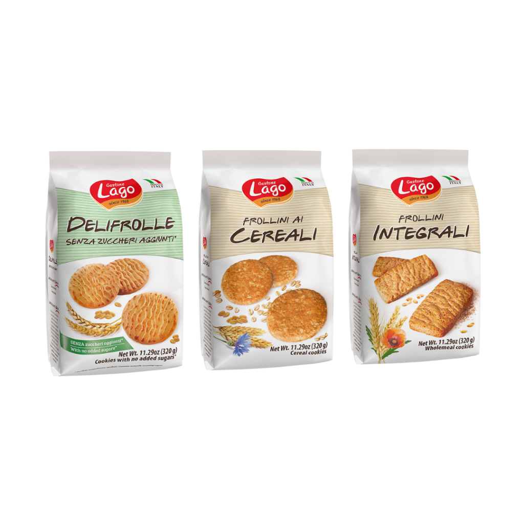 Gastone Lago Cookies since 1968 คุกกี้ธัญพืช มี 3 แบบ น้ำหนัก 320 กรัม สินค้านำเข้าจากอิตาลี HALAL