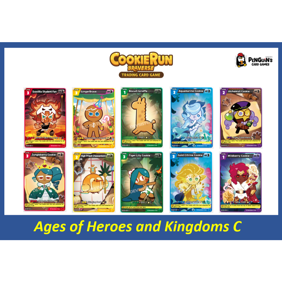 [Cookie Run Tcg] Cookie Run Braverse Booster Box [Ages of Heroes and Kingdoms] BS3+BS4 (Eng ver.) rarity C