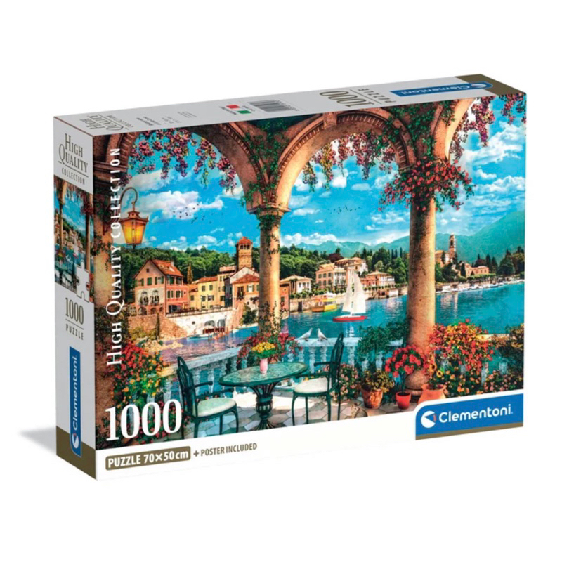 พร้อมส่ง-จิ๊กซอว์ BALCONY VIEW OF LAKE COMO แบรนด์ Clementoni jigsaw puzzle 1000 ชิ้น