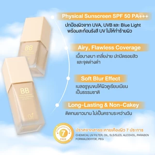 CHER BB Water Resistance Physical Sunscreen Oil Free SPF 50 PA+++ เฌอ กันแดดบีบีลดสิว ปกปิดผิว SPF 50 PA+++