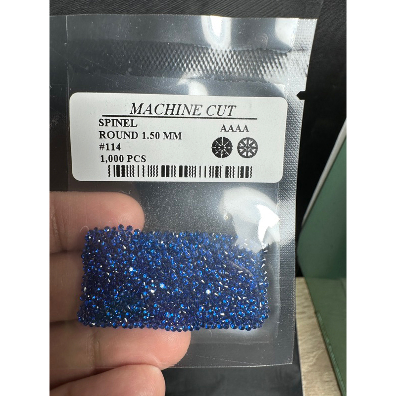 Blue Sapphire พลอยไพลิน สีน้ำเงิน( LAB ) อัญมณี…ทรงกลม 1.50  มิลลิเมตร พลอย ขนาด1.50 มิลลิเมตร( MM)( 1000 PCS เม็ด) ราคา ถูกที่สุด ดีลบีเคเค แกลเลอรีภาพที่ 2
