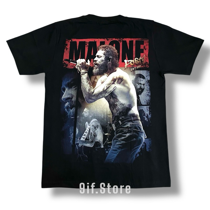 เสื้อผ้าฟอก-ผ้าดำ Posty ฟอนต์ควัน(เรืองแสง)ป้ายRockTees รูปที่ 4