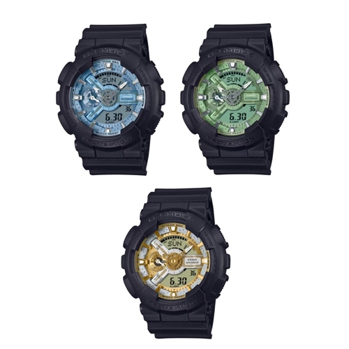 G-Shock นาฬิกาข้อมือผู้ชาย สายเรซิ่น รุ่น GA-110,GA-110CD,GA-110CD-1A2,GA-110CD-1A3,GA-110CD-1A9