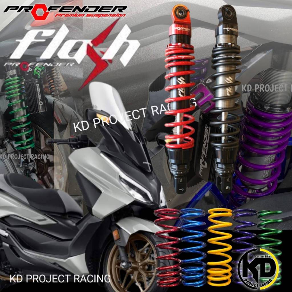โช๊ค Profender รุ่น Flash Honda ADV350,Forza300,350 (430mm) 2013(400mm) 2013-2025